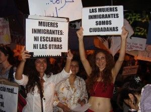 Mujeres Migradas en Acampada 15M 2011 Madrid